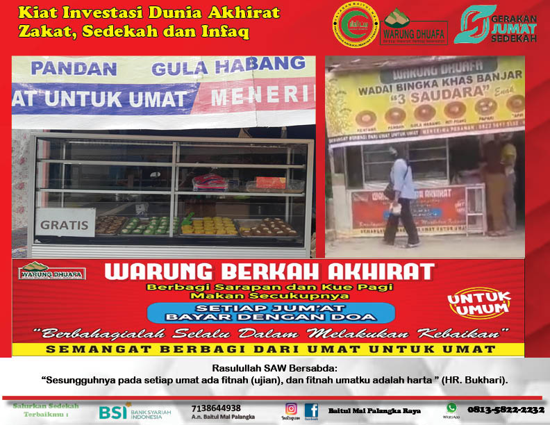 WARUNG DHUAFA PALANGKA RAYA PROGRAM SARAPAN GRATIS